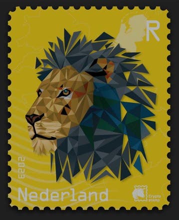 Nederland 2025/2025 - Unieke crypto stamps GEEL PostNL 2025, Postzegels en Munten, Gestempeld
