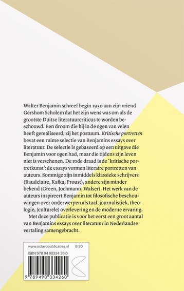 Kritische portretten / Basisserie / 20 9789490334260, Boeken, Verzenden, Zo goed als nieuw, Walter Benjamin