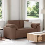 vidaXL Loveseat Bruin 160 cm Stof, Verzenden, Nieuw, Stof, 150 tot 200 cm