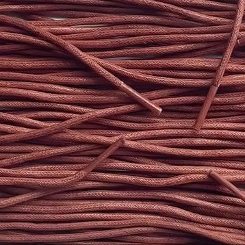 Ronde wax veters - Roestbruin • 100 120 80  cm x 3 mm, Ophalen of Verzenden, Nieuw