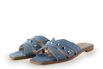 Manfield Slippers in maat 37 Blauw, Slippers, Zo goed als nieuw, Manfield, Verzenden