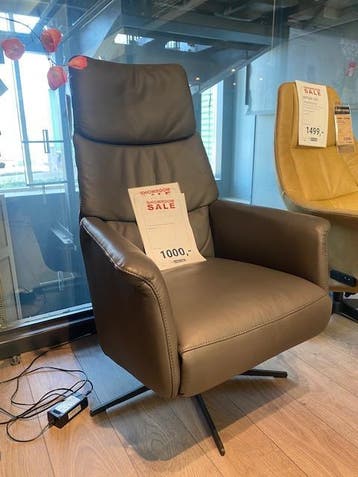 Pomonti relaxfauteuil, Huis en Inrichting, Ophalen, Nieuw, Leer