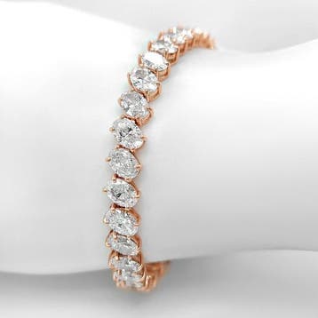 Armband - 14 karaat Roségoud - 15.23ct. tw. Diamant, Sieraden, Tassen en Uiterlijk, Armbanden, Nieuw