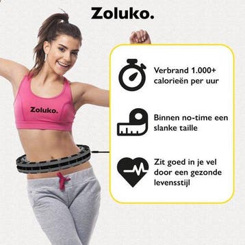2dekans | Zoluko Hoelahoep XXL - Weighted - Fitness - 130cm, Sport en Fitness, Ophalen of Verzenden, Zo goed als nieuw
