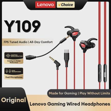 Lenovo Y109 Gaming Headset: Bedrade Oordopjes met Microfoon, Verzenden, Nieuw