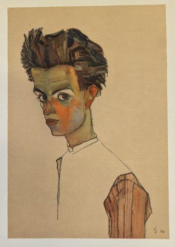 Egon Schiele (1890-1918), after - Self portrait (1910) from