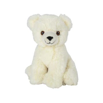 Nature planet ijsbeer knuffel - pluche - wit - 16 cm, Verzenden, Nieuw