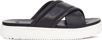UGG W Zayne Crossband - Maat 37 - Dames Slippers - Zwart, Verzenden, Nieuw
