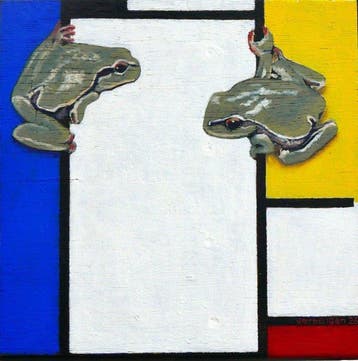 Jos Verheugen - Free after Mondrian, with Tree Frogs (M1116,
