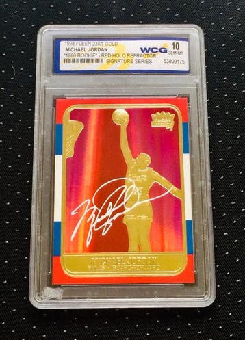 1998 Fleer Michael Jordan Gold Card ( 23KT ) Card - Mint (M), Verzamelen, Nieuw