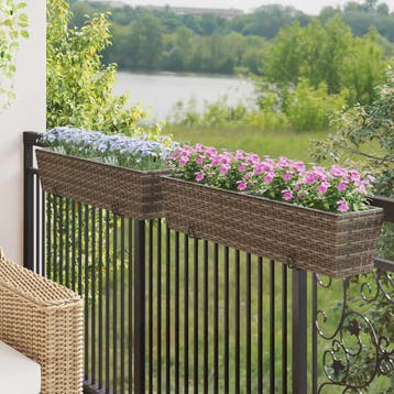 vidaXL Reling 2 st Grijs 80 x 17 x 17 cm Metaal, Tuin en Terras, Minder dan 30 cm, Verzenden, Minder dan 60 cm, Nieuw