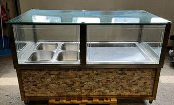 Bain marie, B175 x D92 x H110 cm, Stekkerklaar, 230Volt