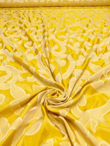Castello del Barro Silk Blend Fabric Arabesque Gold -