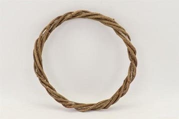 Krans Ring Twisted Vine Naturel Ø45xD3,5 cm, Ophalen of Verzenden, Nieuw