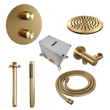 Brauer Gold Edition Thermostatische Regendoucheset Inbouw -, Ophalen of Verzenden, Nieuw
