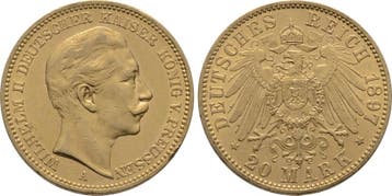 20 Mark 1897 A Pruisen Wilhelm Ii 1888-1918, Verzenden
