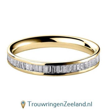 Aanschuifring in 9/18 karaat geelgoud in Vlakke-vorm met ..., Sieraden, Tassen en Uiterlijk, Ringen, Verzenden, Nieuw