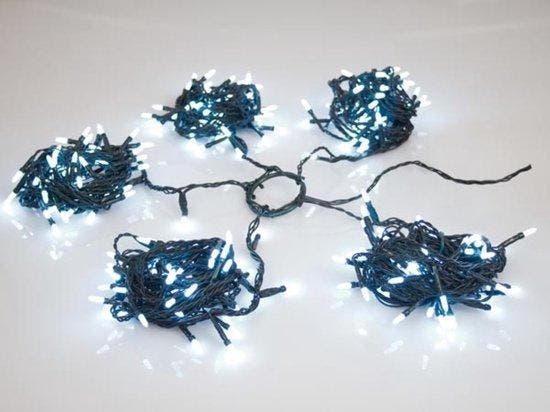 2dekans | Speed Light LED - 330 leds - wit - groene kabel -, Tuin en Terras, Buitenverlichting, Zo goed als nieuw, Ophalen of Verzenden