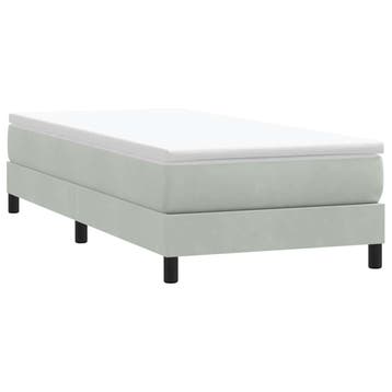 vidaXL Boxspringbed zonder matras 80x210 cm fluweel, Verzenden, Nieuw, Grijs, Stof