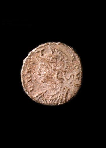 Oud-Romeins Brons Constantijn I Urbs Roma herdenkingsfollis