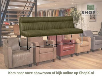 Leren eetkamerbank Cuddle (180 cm), Huis en Inrichting, 150 tot 200 cm, Nieuw, Ophalen of Verzenden, Rechte bank
