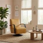 Leren draaifauteuil Mood, Huis en Inrichting, Fauteuils, Nieuw, Ophalen of Verzenden, 50 tot 75 cm, Industrieel, Modern