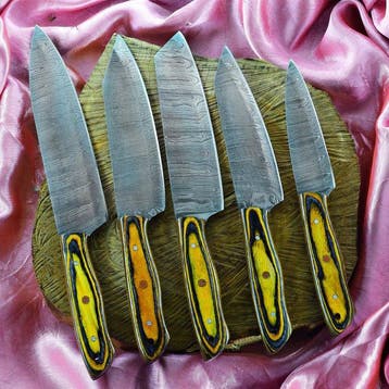 Keukenmes - Kitchen knife set - 646 - Staal, Hout,