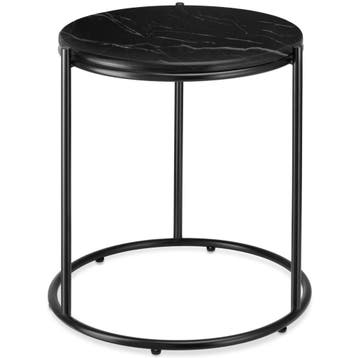 Bijzettafel Ellsa, marmerlook, stalen frame, Verzenden, Nieuw