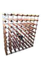 Wijnrek - Hout, Staal - 63 flessen 80 cm