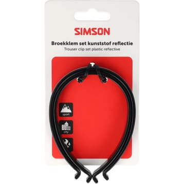 Simson broekklemmen Kunststof met reflectie (Fiets), Ophalen of Verzenden, Nieuw