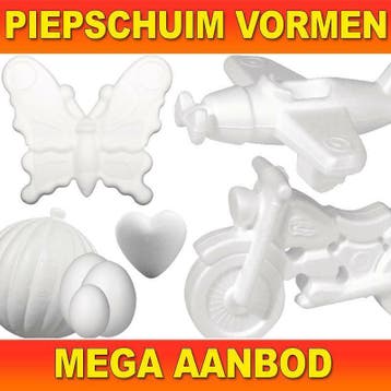 Mega aanbod Piepschuim figuren en vormen - Styropor figuur, Ophalen of Verzenden, Nieuw