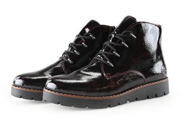Rieker Veterboots in maat 40 Rood, Verzenden, Overige typen, Zo goed als nieuw, Rood