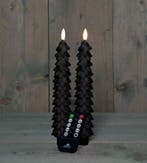 Ledkaars 3d flame candle rustiek zwart kerstboom annas, Ophalen of Verzenden, Nieuw