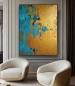Lyora Art - OCEAN GOLD #41 (XL) Acrylic painting - Hand