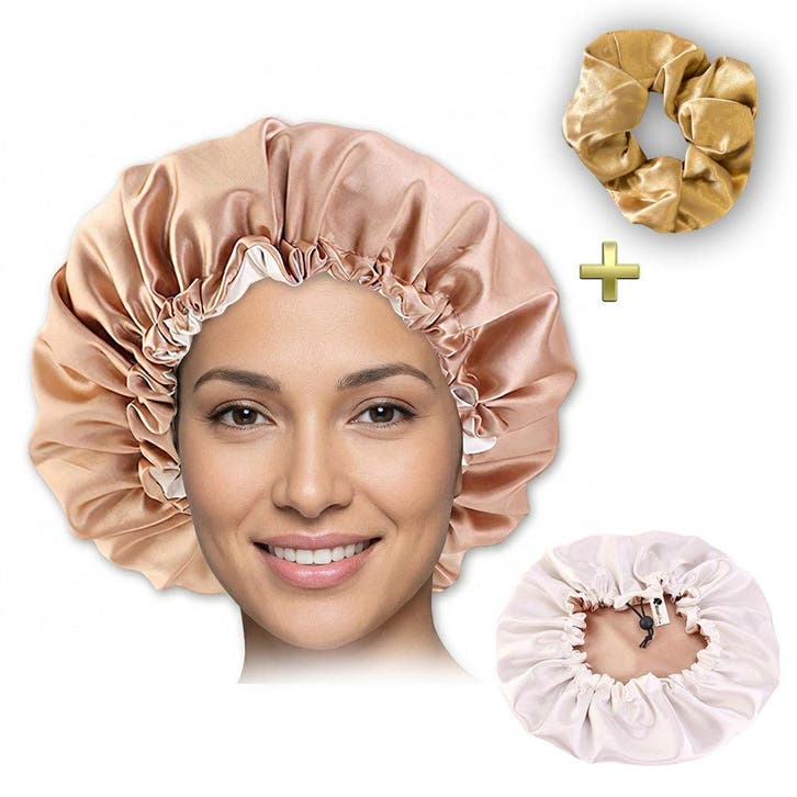 Kaki Satijnen Satijnen Slaapmuts / Haar bonnet van Satijn /, Sieraden, Tassen en Uiterlijk, Uiterlijk | Haarverzorging, Nieuw