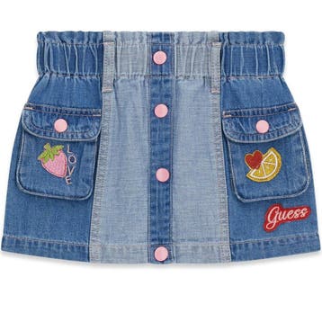 Guess baby meisjes rokje met broekje denim - 140 (9-10, Ophalen of Verzenden, Nieuw