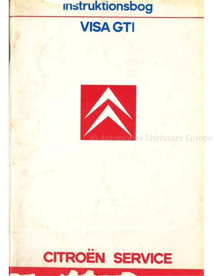 1986 CITROËN VISA GTI INSTRUCTIEBOEKJE DEENS, Auto diversen, Handleidingen en Instructieboekjes