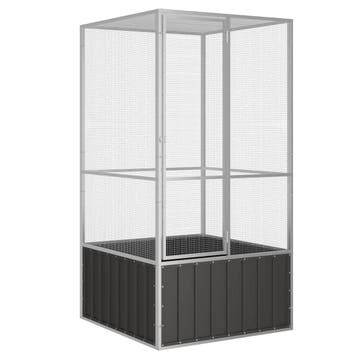 vidaXL Vogelkooi 111x107x211,5 cm gegalvaniseerd staal, Verzenden, Nieuw