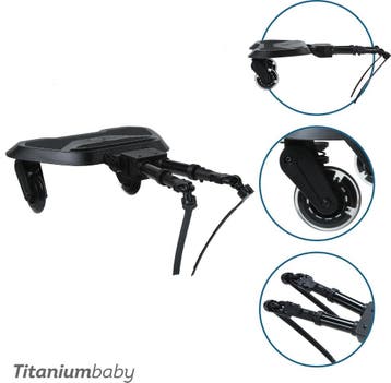 Meerijdplankje Titanium Baby Smart Joy2Ride All Black, Kinderen en Baby's, Buggy's, Verzenden, Nieuw