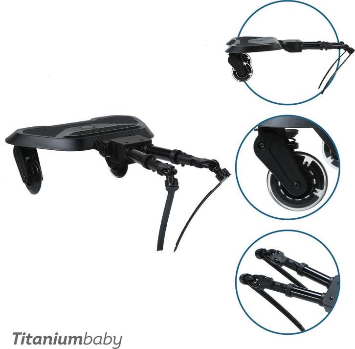Meerijdplankje Titanium Baby Smart Joy2Ride All Black, Kinderen en Baby's, Buggy's, Verzenden