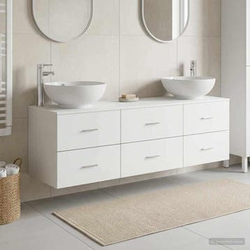 vidaXL Badkamermeubelset 3 st Wit 49,5 x 44,5 x 65 cm, Verzenden, Nieuw