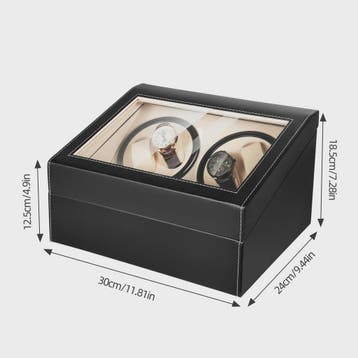 Automatische Horlogedoos met 4 Winding & 6 Opbergvakken - PU, Verzenden, Nieuw