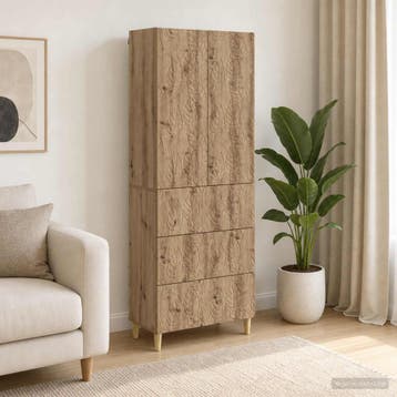 vidaXL Kastenset 2 st 66 x 34,5 x 90 cm Bewerkt hout, Verzenden, Nieuw