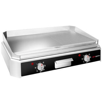 GGM Gastro | Elektrische bakplaat - 5kW - Glad/geribbeld |, Verzenden, Nieuw in verpakking, Fornuis, Frituur en Grillen