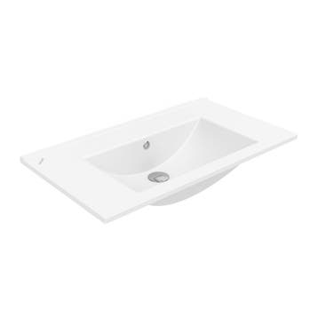 Keramische Wastafel 80 x 45 cm – Zonder Kraangat –, Ophalen of Verzenden, Nieuw, Bad