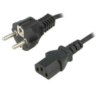 Netsnoer - 0.75 meter - C13 - Randaarde, Ophalen of Verzenden, Nieuw, Kabel of Snoer