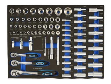 Foam Inlay Doppenset 80 Delig - Doppendoos 1/4 - 3/8 En 1/2, Ophalen of Verzenden, Nieuw