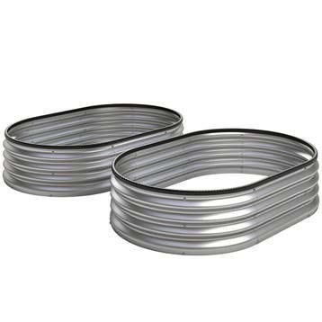 Hoogbed Metaal 2-delige Set 135 X 90 X 30cm Ovaal Hoogbedden, Verzenden