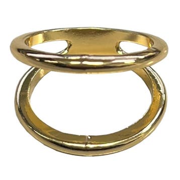 Fako Bijoux - Sjaalklem - Dubbele Ring - Classic -, Verzenden, Nieuw