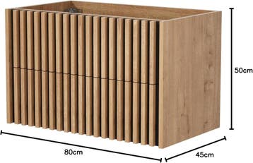 Wastafelkast - Wastafelmeubel - Wastafelonderkast - 80x45x50, Verzenden, Zo goed als nieuw